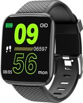Denver SW-151 - Smartwatch - Sportwatch - Touchscreen - Stappenteller - Hartslagmeter - Bloeddrukmeter - Geschikt voor iOS & Android - zwart