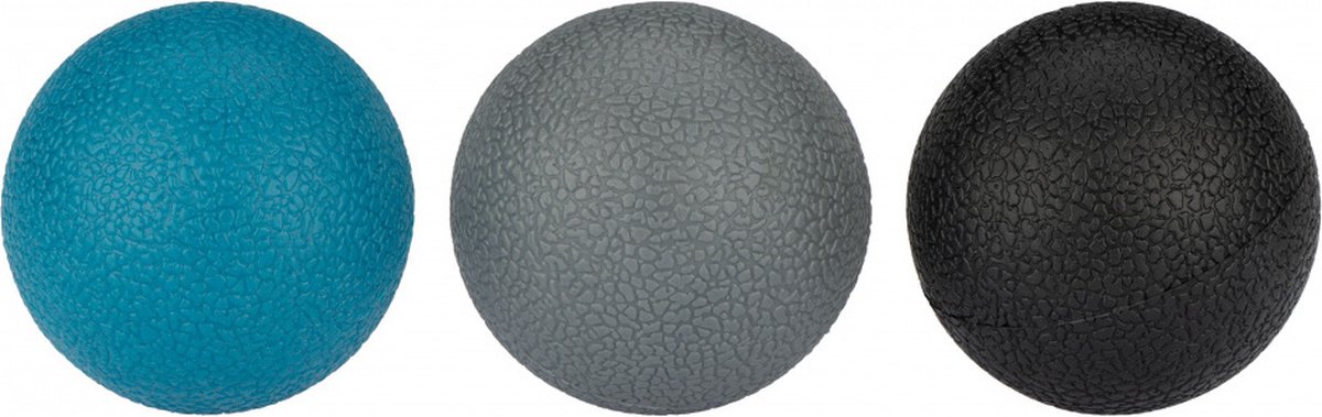 Goedkoopste Avento Massageballen 5,0 Cm Blauw/grijs/zwart 3 Stuks