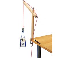 Kids At Work Hijskraan Junior Hout/nylon Bruin 7-delig