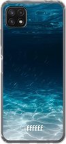 6F hoesje - geschikt voor Samsung Galaxy A22 5G -  Transparant TPU Case - Lets go Diving #ffffff