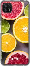 6F hoesje - geschikt voor Samsung Galaxy A22 5G -  Transparant TPU Case - Citrus Fruit #ffffff
