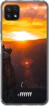 6F hoesje - geschikt voor Samsung Galaxy A22 5G -  Transparant TPU Case - Rock Formation Sunset #ffffff