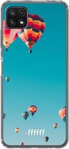 6F hoesje - geschikt voor Samsung Galaxy A22 5G -  Transparant TPU Case - Air Balloons #ffffff