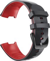 Sportbandje siliconen zwart-rood geschikt voor Fitbit Charge 3 & Fitbit Charge 4