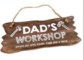 Woodart Tekstbord Dad's workshop