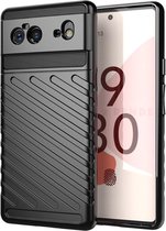 Google Pixel 6 Hoesje TPU Thunder Design Back Cover Zwart