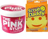 Stardrops de nettoyage Stardrops The Pink Stuff The Wonder - 500 g - Nettoyant tout usage - comprenant 1 tampon à récurer Scrub Daddy