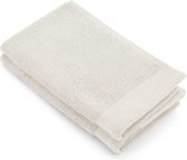 Walra 550gr Soft Cotton 2x Serviette d'invité Pebble Grijs 30x50cm