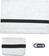 LAPPR® - Picta II - Laptoptas - Laptophoes - Laptop Sleeve - Vilt - Laptophoes 12 inch - Grijs + Gratis Webcam Cover
