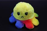 Octopus Knuffel Mood – Omkeerbaar - TikTok Hype 2021 – Verschillende Kleuren – Blij en Boos - Sleutelhanger - Regenboog - Oranje - Geel