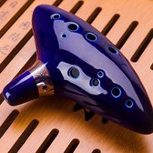WiseGoods Premium Ocarina Fluit - Bekend van Legend Of Zelda - Keramiek - Cadeau - Woondecoratie - Instrument - Fluitje - Blauw