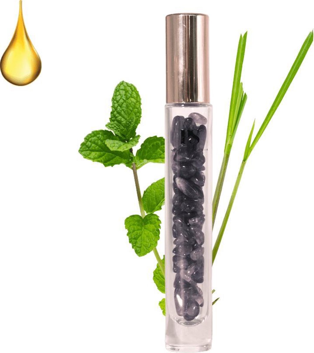 Goedkoopste Positivity Shop™ - Etherische Olie Roller Edelsteen - Amethist - 15 ml - Aromatherapie - Focus - Edelsteen Rollerbal