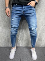 Skinny Jeans Mannen Gescheurde Jeans Mannelijke 2021 Nieuwe Casual Gat Straat Hip Hop Slanke Denim Broek Man Mode jogger Broek