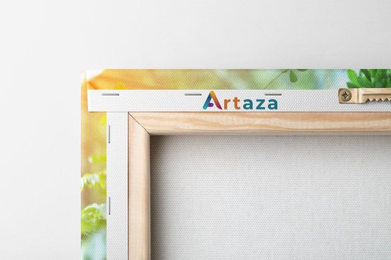 Artaza Peinture sur toile Paon se promène sur une branche dans la nature - 70 x 70 - Image sur toile - Impression sur toile