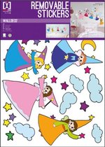 muursticker Fairies meisjes 50 x 70 cm vinyl blauw