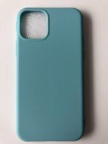 Siliconen back cover case - Geschikt voor iPhone 11 Pro - TPU hoesje Turquoise