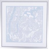 canvasdoek city New York 60x60x3 cm wit/grijs