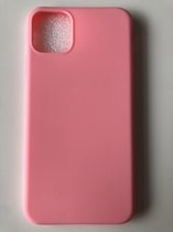 Siliconen back cover case - Geschikt voor iPhone 11 Pro Max - TPU hoesje Roze
