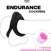 Cockring Endurance™ Plus gratis vibrerende Cockring Man - Penis Ring - Cock Ring Siliconen - Sex toys - Seksspeeltje voor Mannen