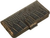 Made-NL vijf pasjes (Samsung Galaxy A72 (5G)) book case Blauw stug Krokodillenprint leer
