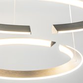 Straluma Nikkel design LED hanglamp 2-ringen