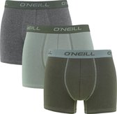 O'Neill boxers 3P plain combi grijs & groen - L