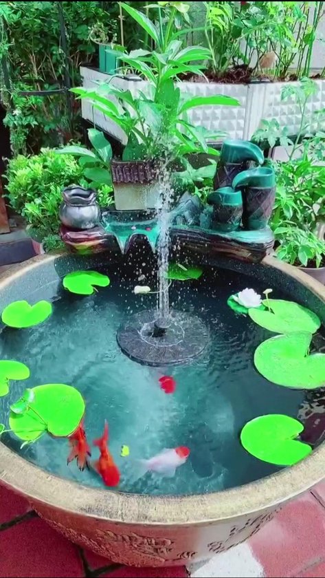 Fontaine solaire - Pompe de bassin solaire avec 5 effets - Pompe à eau  solaire flottante pour étang de jardin ou fontaine à oiseaux :  : Jardin
