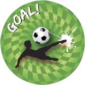 kartonnen feestborden Goal! 23 cm 8 stuks groen