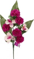 kunstboeket Anjer Orchidee 48 x 8 cm roze