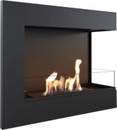 Bio-ethanol haard – Sfeerhaard Inbouwhaard Hoek Rechts incl. glasplaat - (70x48cm)