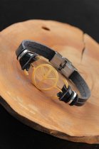 Khoshal Peace Armband Unisex | Fashion | Verstelbaar | Cadeau | 1-Delig | Zilverkleurig | Sieraden |