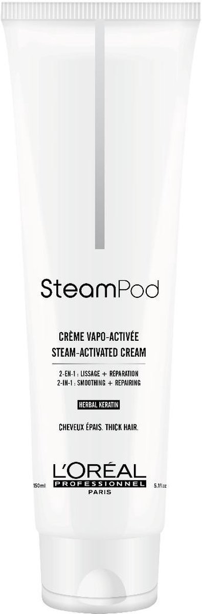 2x L'Oréal Steampod 3.0 Smoothing Cream - dik haar 150ml - L’Oréal Professionnel