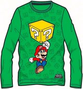 Super Mario  T-shirt Lange mouw - Groen - Maat 116 cm / 6 jaar