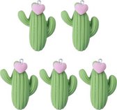 Sieraden Maken | Set 5 Hangers Cactus Met Hart | Bedels