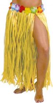 verkleedrok Hawaiian dames 75 cm geel one-size