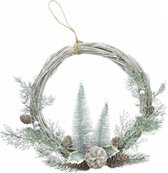 Decoratie kerstkrans  winterbos 45 cm