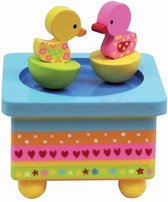 Houten Muziekdoosje met Schattige Eendjes