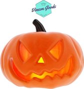 Halloween pompoen met licht | 22cm