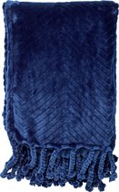 Dutch Decor - ZIGGY - Plaid van fleece 140x180 cm Insignia Blue - blauw - Deken