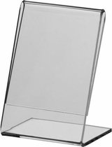 Folderhouder A8 L-standaard Classic Acryl hoog - 2 stuks