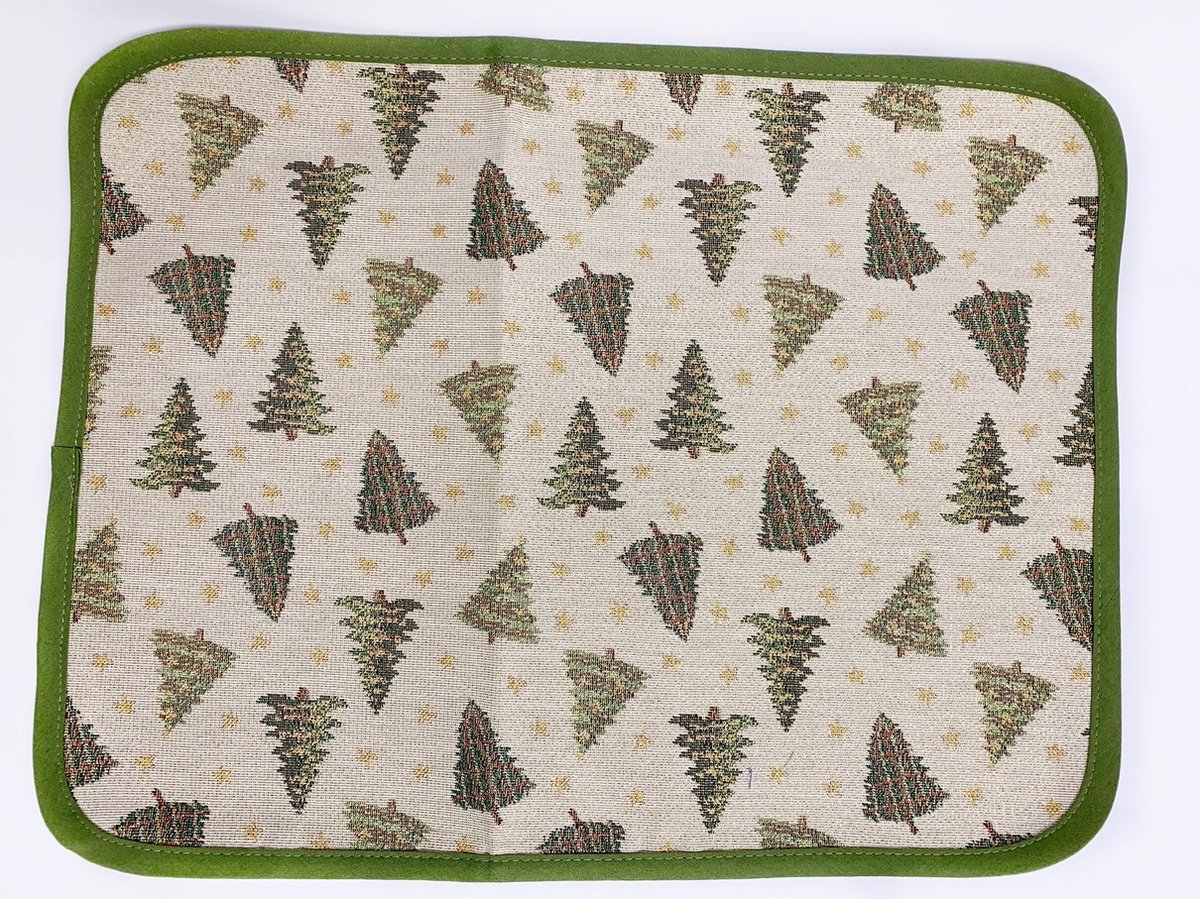 Placemat– luxe gobelinstof – Tree – All Over - L45 cm - met gouddraad