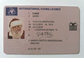 Kerstman - nep vlieg rijbewijs - international flying licence - plastic kaart