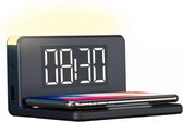 Wekker Digitale Wekker Alarmklok Wekkers QI Draadloze Oplader Snooze - Led - 3 Standen - Met USB Kabel - 10W