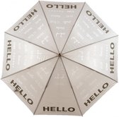 paraplu Hello 105 x 85 cm polyester beige