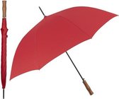 paraplu automatisch 83 x 103 cm microvezel/hout rood