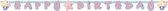 letterslinger happy birthday 180 x 15 cm papier roze