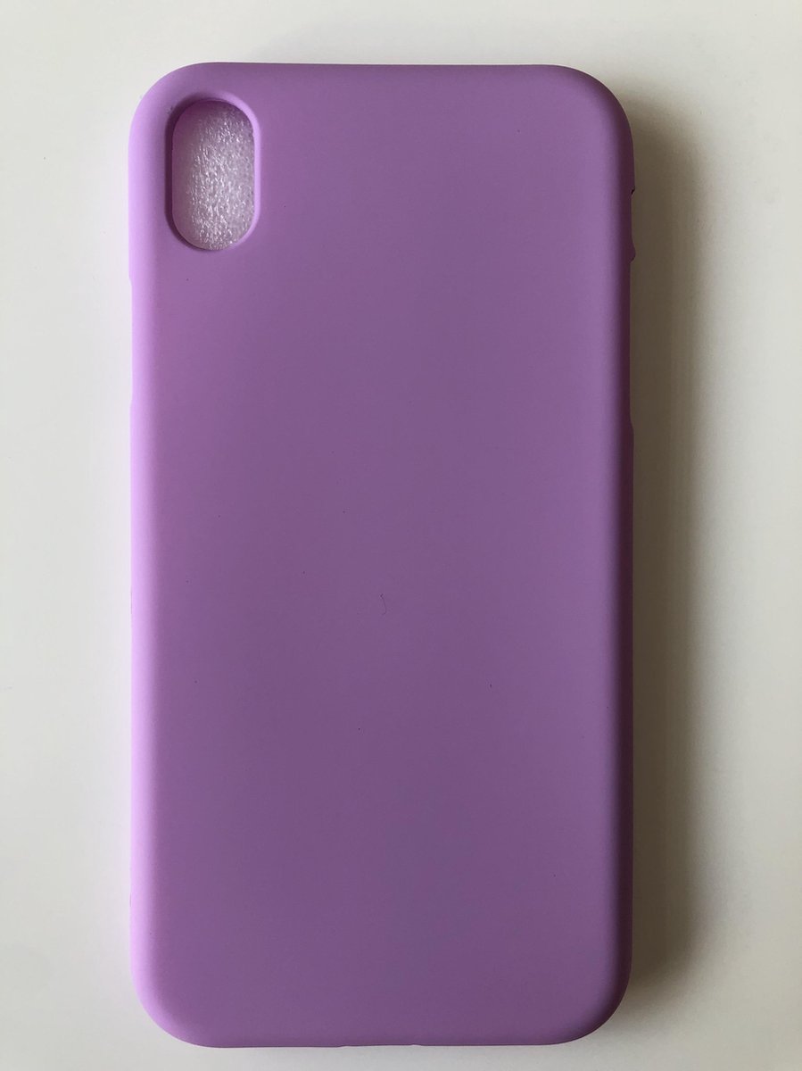 Siliconen back cover case - Geschikt voor iPhone XR - TPU hoesje Paars