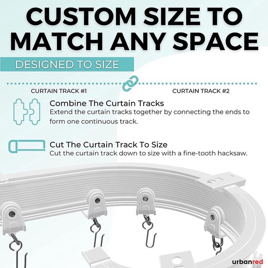 5 Meter Buigbaar Plafond Gebogen Gordijn Track Flexibele Plafond Gordijn Mount Zachte Ramen Gebogen Spoor Voor Gordijn Rail Met Rail Rups Gordijn Systeem Bed