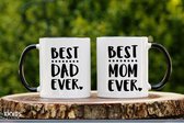 Mom and Dad mug set - Customized mokken en bekers - mokken met tekst - mokken - bekers - cadeautje - cadeau voor vrouw - cadeau vor man - keramiek servies - valentijn cadeautje voor haar - va