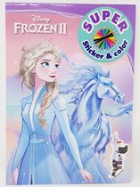 DISNEY FROZEN KLEURBOEK MET STICKERS - STICKER EN COLOR - ELSA